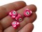 20 Pink Bear Heads Animal Head Beads Polymer Clay Miniature Animal Zoo Beads